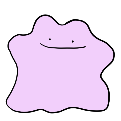  A drawing of the Pokémon Ditto 